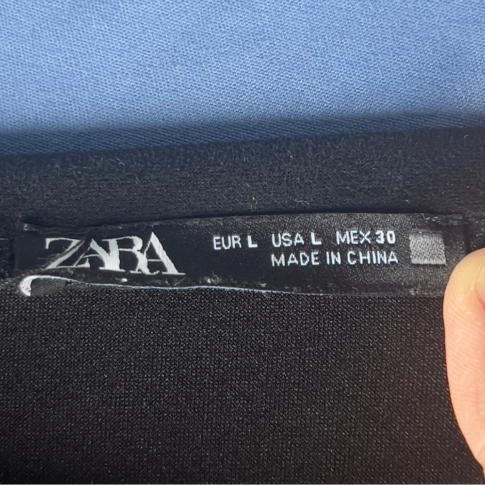 Zara Black Faux Leather Mini Dress - Picture 9 of 10